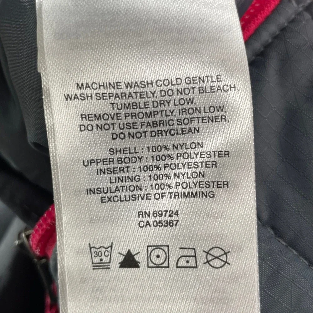 Columbia Snow Bib Bunting Kids 12-18M Pink Gray Fleece Insulated Winter Suit